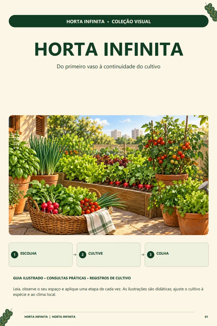 Capa do material Horta Infinita